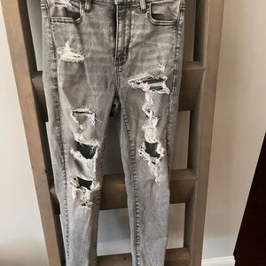 American Eagle Distressed Gray Women's Jeans